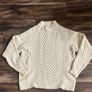 Emerson Fry Cream Cable Knit Sweater